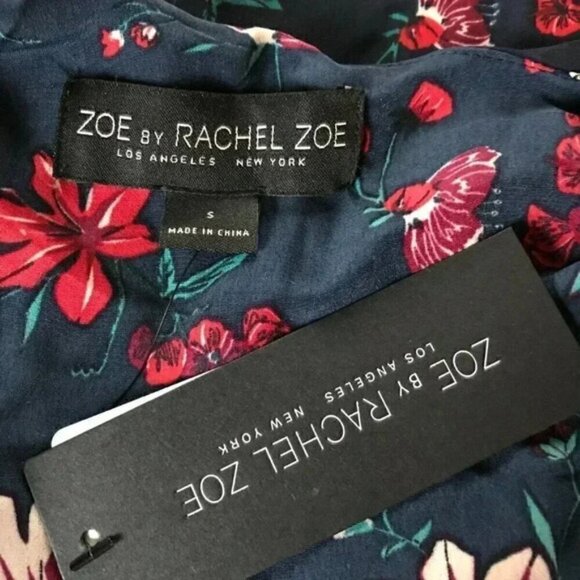 RACHEL ZOE Floral One Shoulder Blouse NWT SMALL - Picture 5 of 7